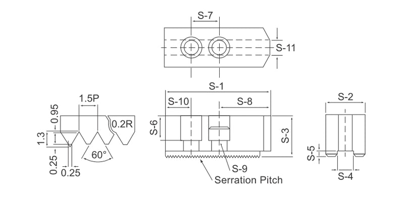 Mors doux 1.5mmx60° (Hauteur Supplémentaire)