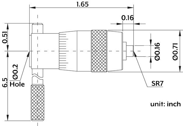 MICROMÈTRE D'INTÉRIEUR 2-8PO 0,001PO