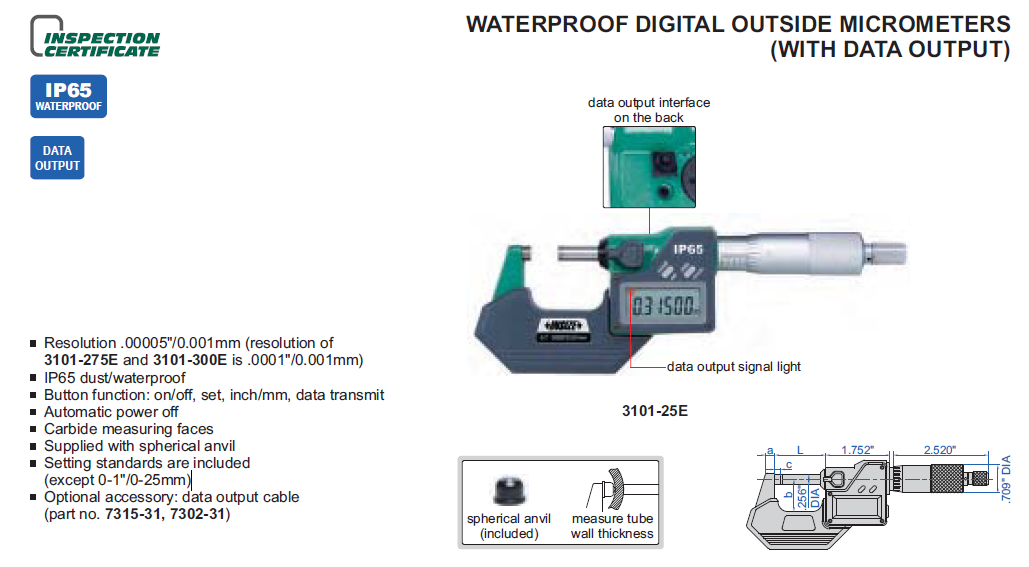 ELECTRONIC OUTSIDE MICROMETER