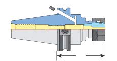 CAT 40 ER32 Dual Contact Collet Chuck – 6.0" Gauge – diagram