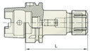 HSK63A ER40 Collet Chuck – 90 mm (3.54") Gauge – diagram
