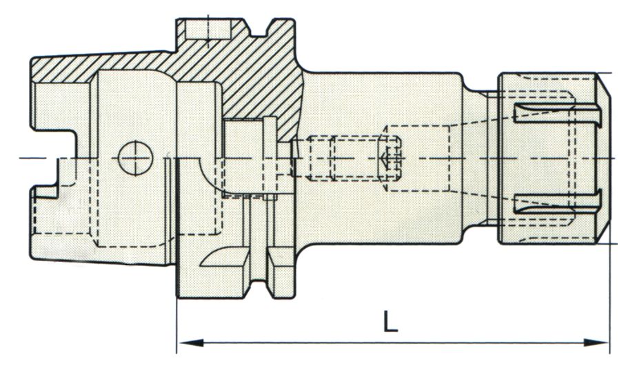 HSK63A ER20 Collet Chuck – 160 mm (6.30") Gauge – diagram