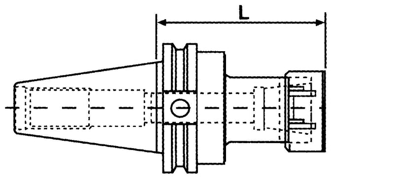 CAT 40 ER16 Collet Chuck – 2.5" Gauge – diagram