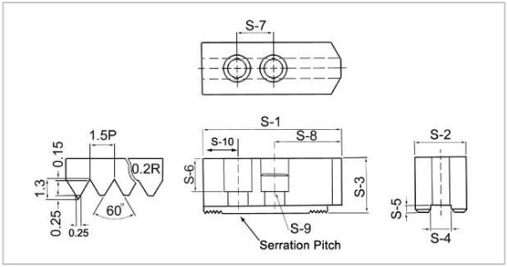 Soft Jaws 1.5mmx60° (Standard Type)