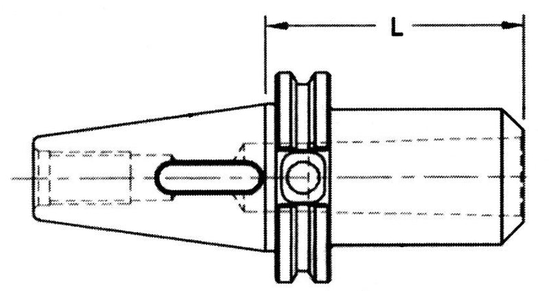 CAT 40 to MT 3 Morse Taper Adapter – 3" Gauge – diagram