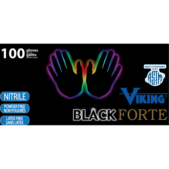 Viking® Black Forte® 34605 Heavy Duty Disposable Gloves